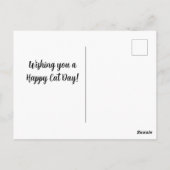 Kat in stro Pet Cat Lovers Briefkaart (Achterkant)