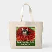 Kat in Tinsel Canvas tas (Achterkant)