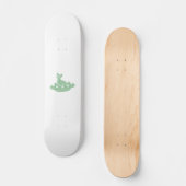 Kat in Ufo - Kies achtergrondkleur Skateboard (Voorkant)