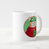 Kat in Ugly kerstSweater Extra Grote Beker (Voorkant rechts)