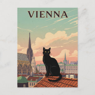 Kat in Wenen Oostenrijk Reizen Briefkaart