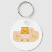 Kat in zand sleutelhanger (Voorkant)