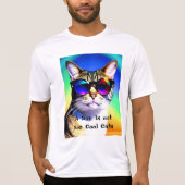 Kat in zonnebril Hoofd T-shirt (Voorkant)