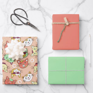 Kat in zonnebrillen inpakpapier vel