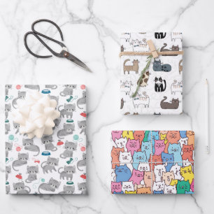 Kat inpakpapier, Kitten cadeaupapier, Dierenpapier Inpakpapier Vel