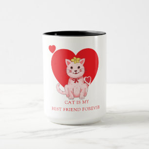 Kat is mijn beste vriend voor altijd schattig mok