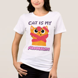 Kat is mijn persoonlijkheid Kat Liefhebber Tri-Blend Shirt