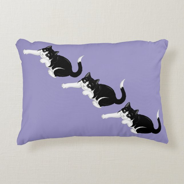 kat jacht vlinder accent kussen (Voorkant)