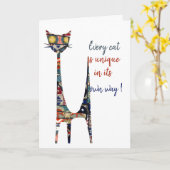 Kat kaart (Gele Bloem)