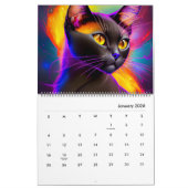 Kat kalender 2023 - Abstracte kosmische katten art (Jan 2026)