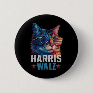  kat Kamala Harris Tim Wheimer Vlag Zon Ronde Button 5,7 Cm