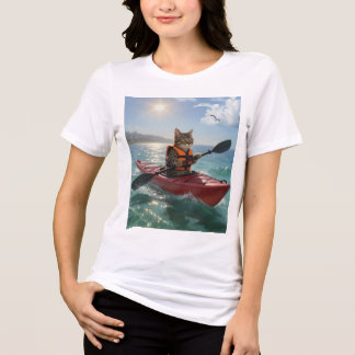 Kat Kanovaren voor diegenen die van Kanovaren houd Tri-Blend Shirt