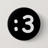 Kat kant Emoticon: 3 Button (Voorkant)