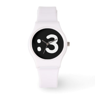 Kat kant Emoticon:3 Horloge