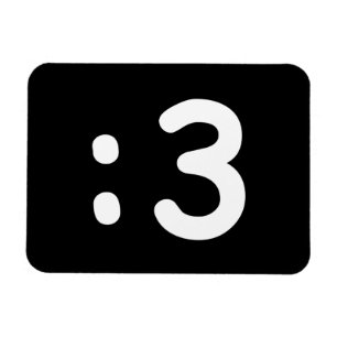 Kat kant Emoticon:3 Magneet