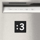 Kat kant Emoticon:3 Magneet (Insitu (Vaatwasser))