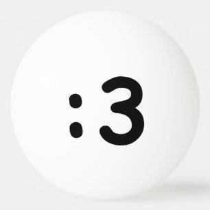 Kat kant Emoticon:3 Pingpongballen