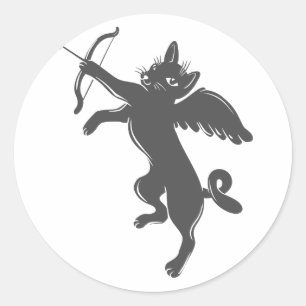 kat kast - achtergrondkleur kiezen ronde sticker
