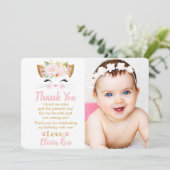  KAT kat Foto bedankt Kaart (Staand voorkant)