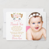  KAT kat Foto bedankt Kaart (Voorkant)