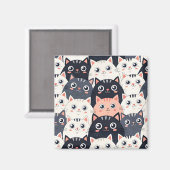 Kat Kat Kaleidoscope Magneet (Voorkant / Achterkant)