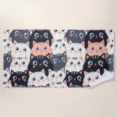 Kat Kat Kaleidoscope Strandlaken (Voorkant)