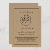 Kat Kat Kitten Baby shower Uitnodiging (Voorkant / Achterkant)