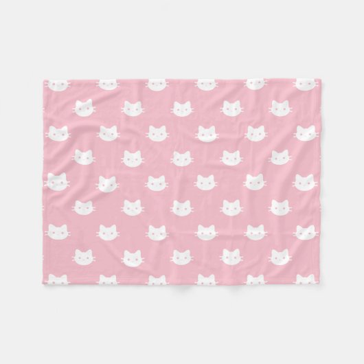 Kat-kat-polyester fleece Blanket Deken (Voorkant (Horizontaal))