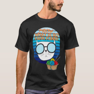 Kat-Kat-retro-nitter voor nitters T-shirt