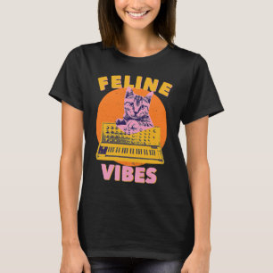 Kat Katachtige Vibe Kat Gevoel Synth Synthesizer T-shirt