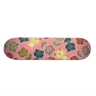 Kat Kats Pink Skateboard