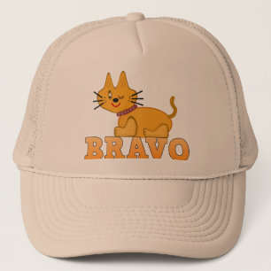 Kat kattedier met een staartstaartstang dappere br trucker pet