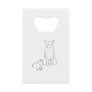 Kat kattenkattenvoer Kat Keukentrekjes Zitten Huis Kredietkaart Flessenopener