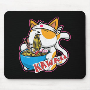  kat kawaii die ramen eet retro Japane Muismat