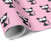 Kat kerst cadeaupapier (Rol Hoek)