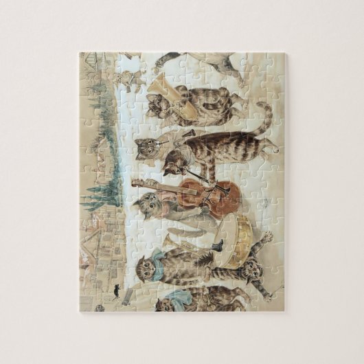 Kat Kerst Carol Louis Wain Kunst Legpuzzel (Verticaal)