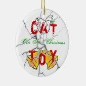 Kat kerst keramisch ornament (Rechts)