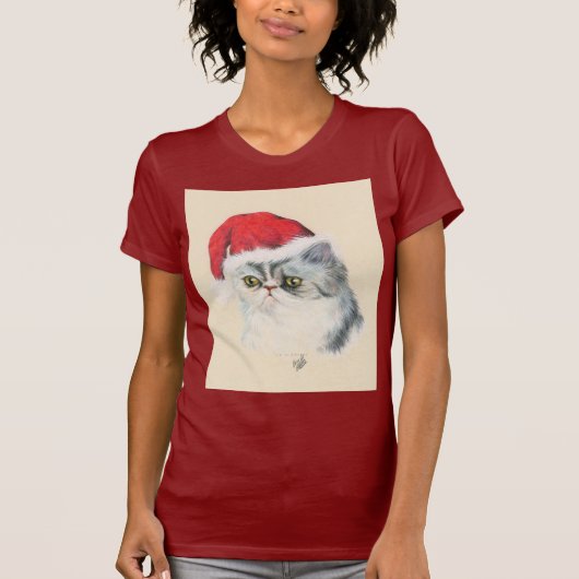 Kat kerst t-shirt (Voorkant)