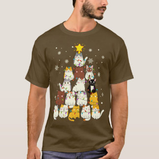 Kat kerstboom 1 t-shirt