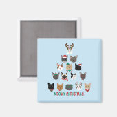 Kat kerstboom magneet (Voorkant / Achterkant)