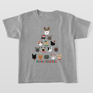 Kat kerstboom t-shirt