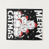 Kat kerstboom wandkleed (Voorkant (horizontaal))