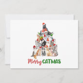 Kat kerstboomkat kerstmis met kerstmis Kaart (Voorkant)