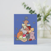 Kat-kerstboomklooster Briefkaart (Staand voorkant)