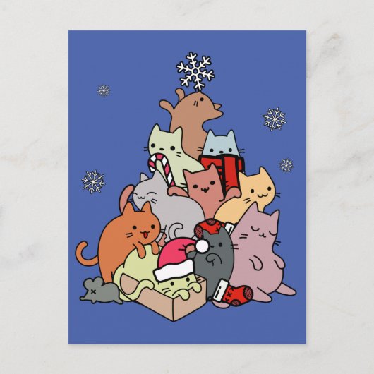 Kat-kerstboomklooster Briefkaart (Voorkant)