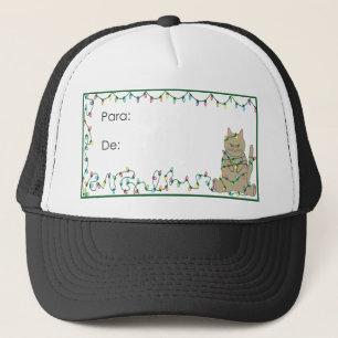 Kat-kerstdieren kleine kat-kutsnuitjes. trucker pet