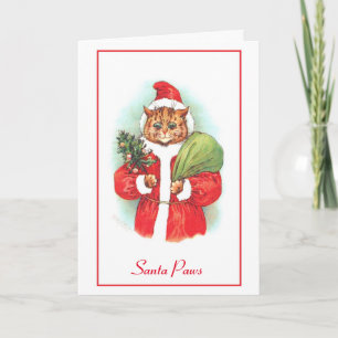 Kat KerstKerstmis door Louis Wain Kaart