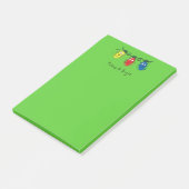 Kat-kerstlampjes Funny Meowy en Bright Post-it® Notes (Schuin)