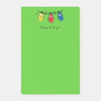 Kat-kerstlampjes Funny Meowy en Bright Post-it® Notes