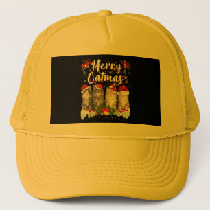 Kat Kerstman Hoed Grappige Vrolijke Kerstmis Trucker Pet